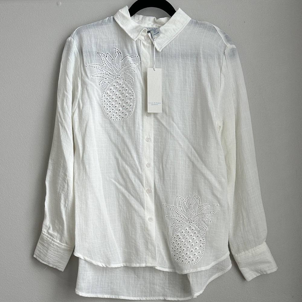 Calypso Linen Pineapple Top